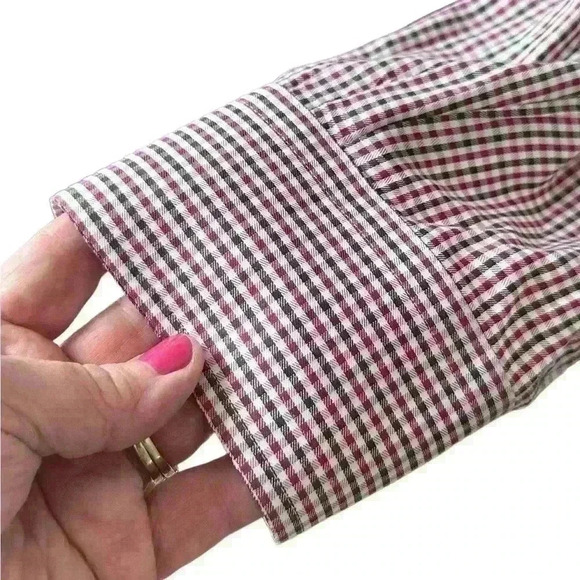 Peter Millar Men's Classic-Fit Long Sleeve Plaid Dress Shirt Pink Blue Plaid LAR - Picture 3 of 7